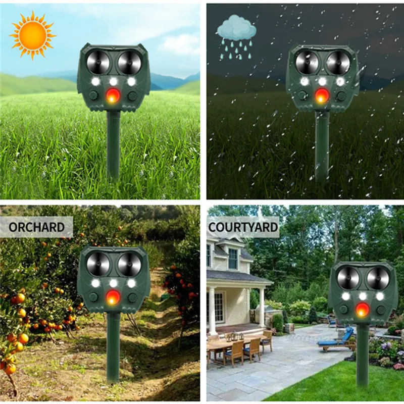 Solar Bird Repeller Ultrasonic Animal Repeller Outdoor Cat Repellent Dog Deterrent with LED Flashing Light Solar Animal Repeller Solar Bird Repeller Ultrasonic Animal Repeller Outdoor Cat Repellent Dog Deterrent with LED Flashing Light Solar Animal Repeller