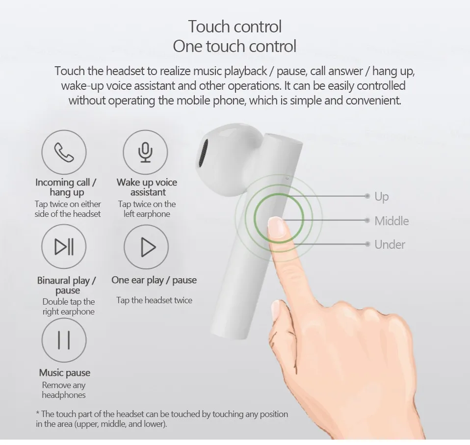 ⁦אוזניות אלחוטיות Xiaomi Air 2 SE שיאומי⁩ – תמונה ⁦3⁩