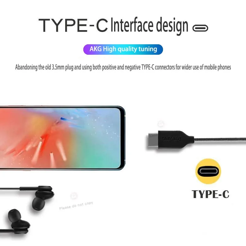 ⁦אוזניות Samsung AKG TYPE C⁩ – תמונה ⁦3⁩