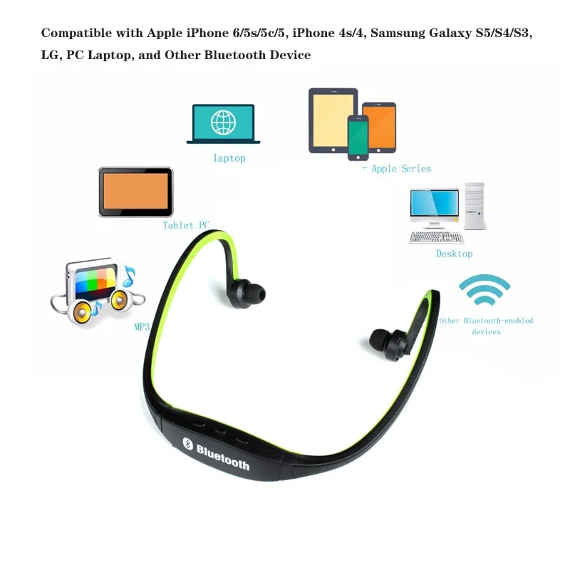 ⁦אוזניות ספורט Bluetooth בעלות מיקרופון מובנה ותמיכה בכרטיס זיכרון!⁩ – תמונה ⁦4⁩