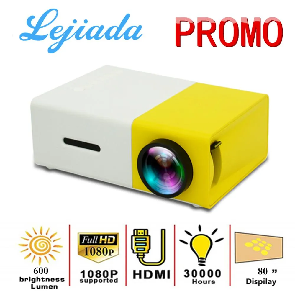 מקרן מולטימדיה נייד HD עוצמתי, עד 80 אינץ' בטכנולוגיית LED כולל שלט רחוק – תמונה 2