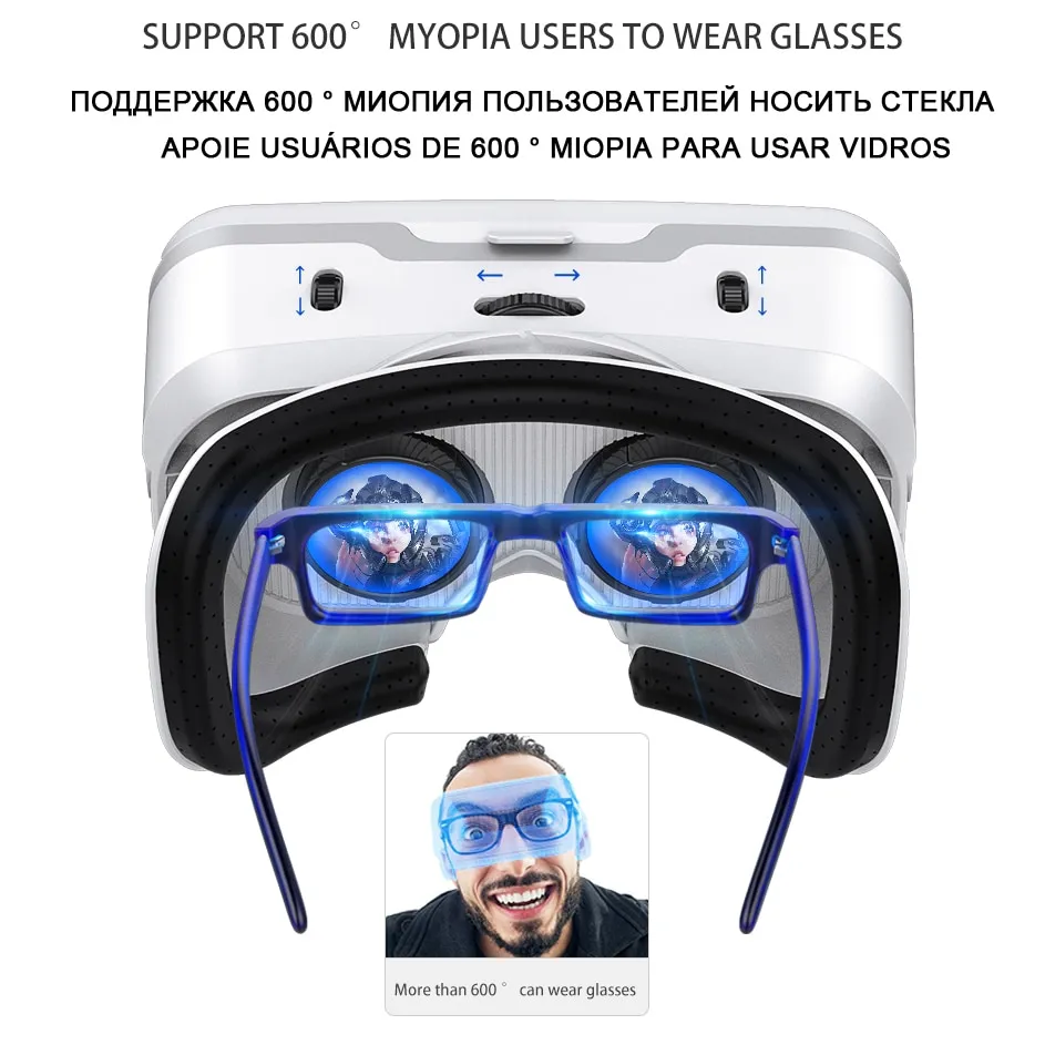 משקפי מציאות מדומה סטריאופוניים VR SHINECON 10.0 הדגם החדש ביותר! – תמונה 3