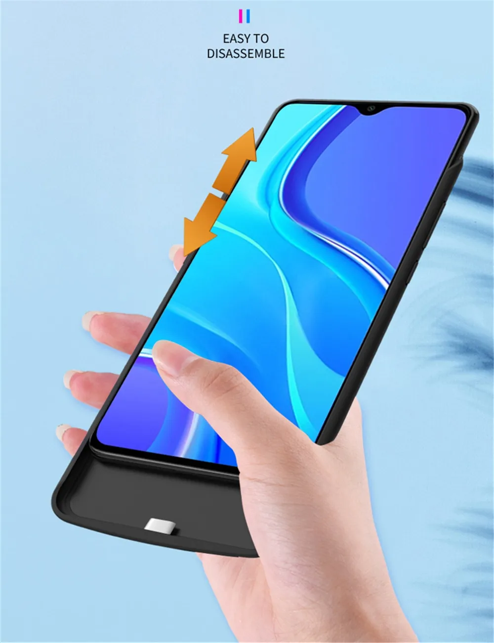 ⁦כיסוי מטען סוללה ל-Xiaomi Redmi POCO X3 בקיבולת עוצמתית של 6800mAh⁩ – תמונה ⁦3⁩
