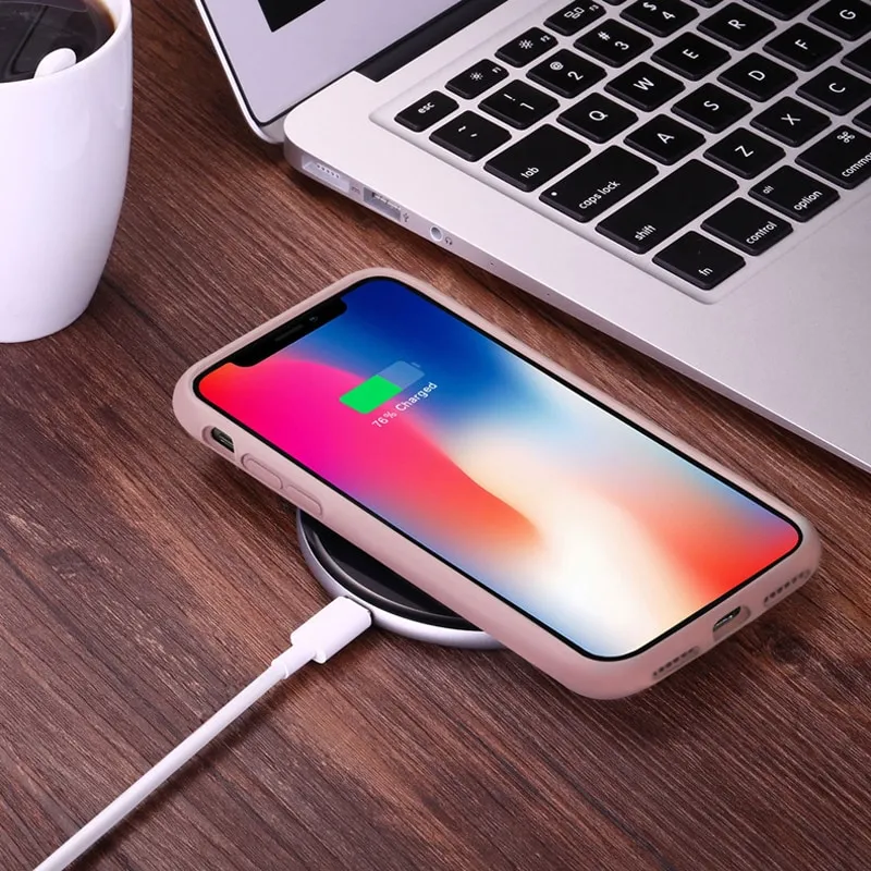 ⁦מגן סיליקון מקורי לאייפון iPhone XS⁩ – תמונה ⁦4⁩