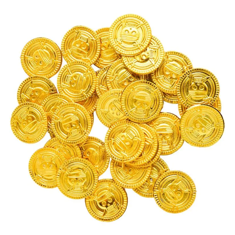 ⁦מטבעות זהב מפלסטיק 100 יח'⁩ – תמונה ⁦6⁩