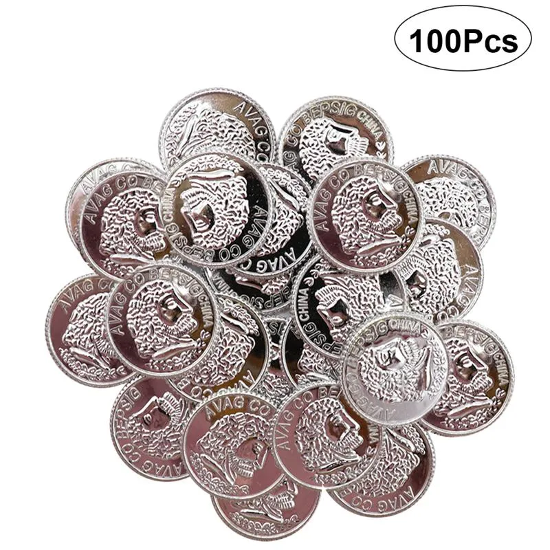 ⁦מטבעות שודדי ים מפלסטיק - 100 יח'⁩ – תמונה ⁦4⁩