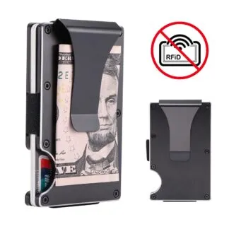 ארנק אלומיניום קומפקטי לכרטיסי אשראי מוגן RFID