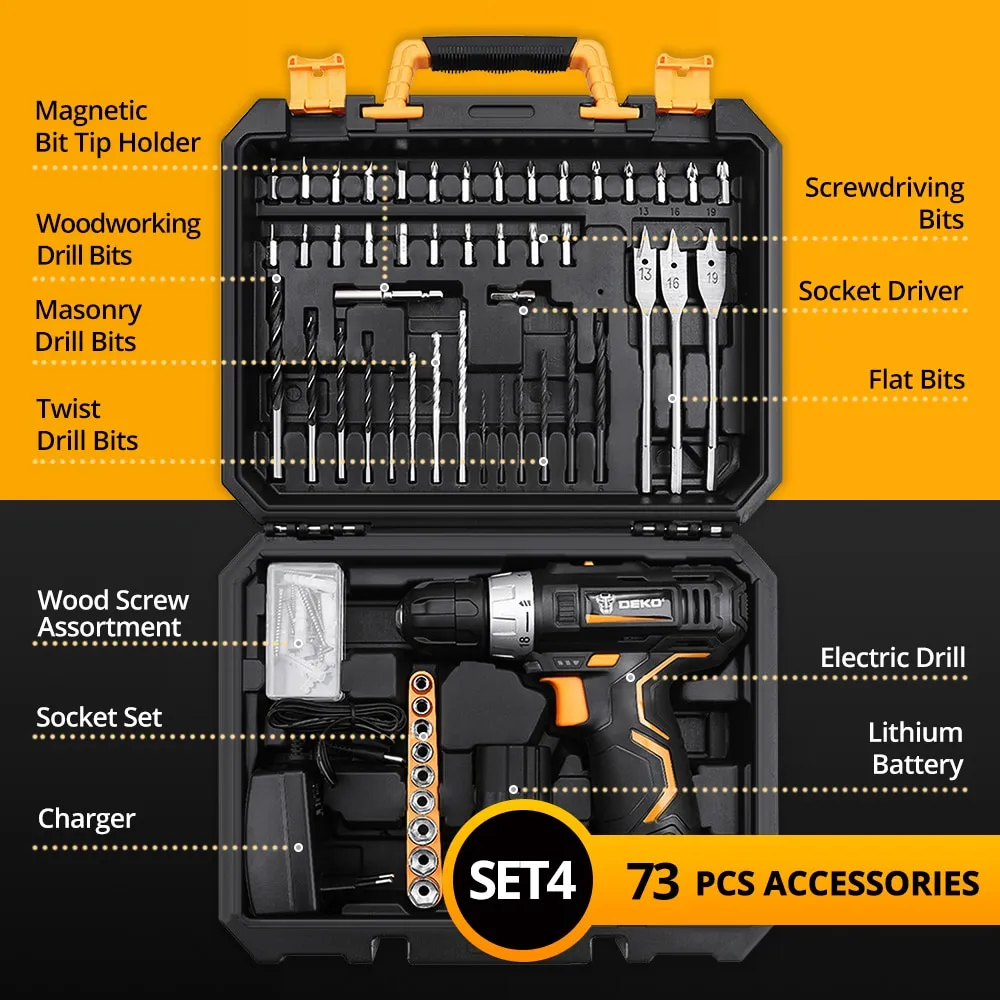 ⁦מברגה נטענת 12V מבית DEKO דגם GCD12DU3⁩ – תמונה ⁦8⁩