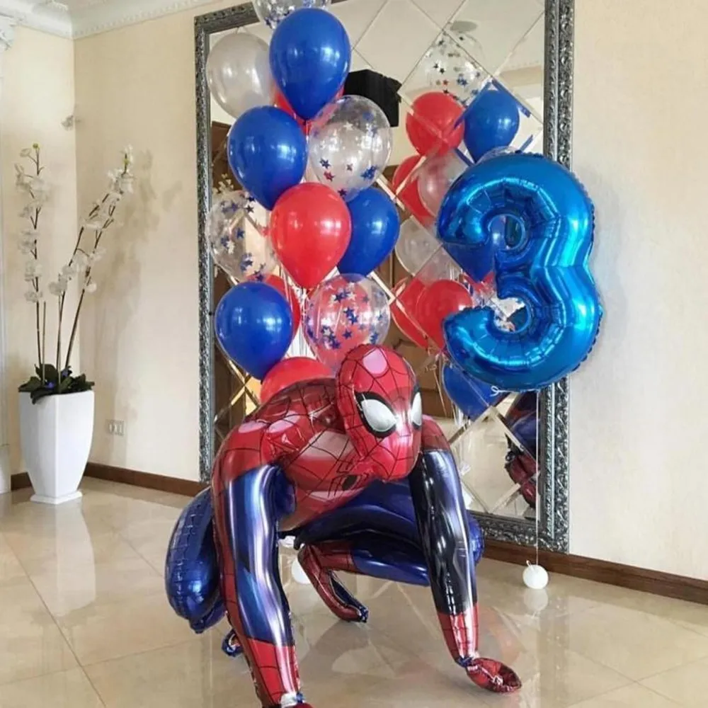סט בלוני יום הולדת בדמות של ספיידרמן