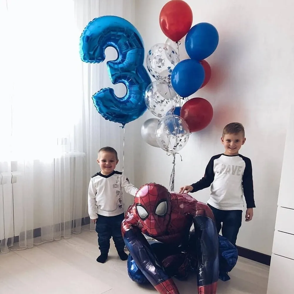 ⁦סט בלוני יום הולדת בדמות של ספיידרמן⁩ – תמונה ⁦3⁩