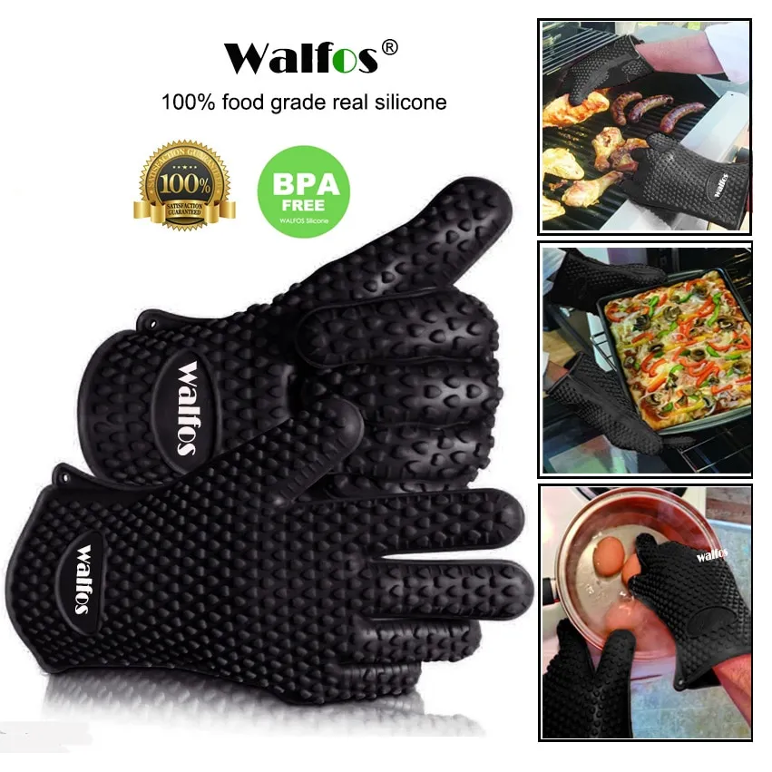 כפפת סילקון מבית WALFOS עמידה בחום לבישול אפייה ועוד, צבעים שונים לבחירה