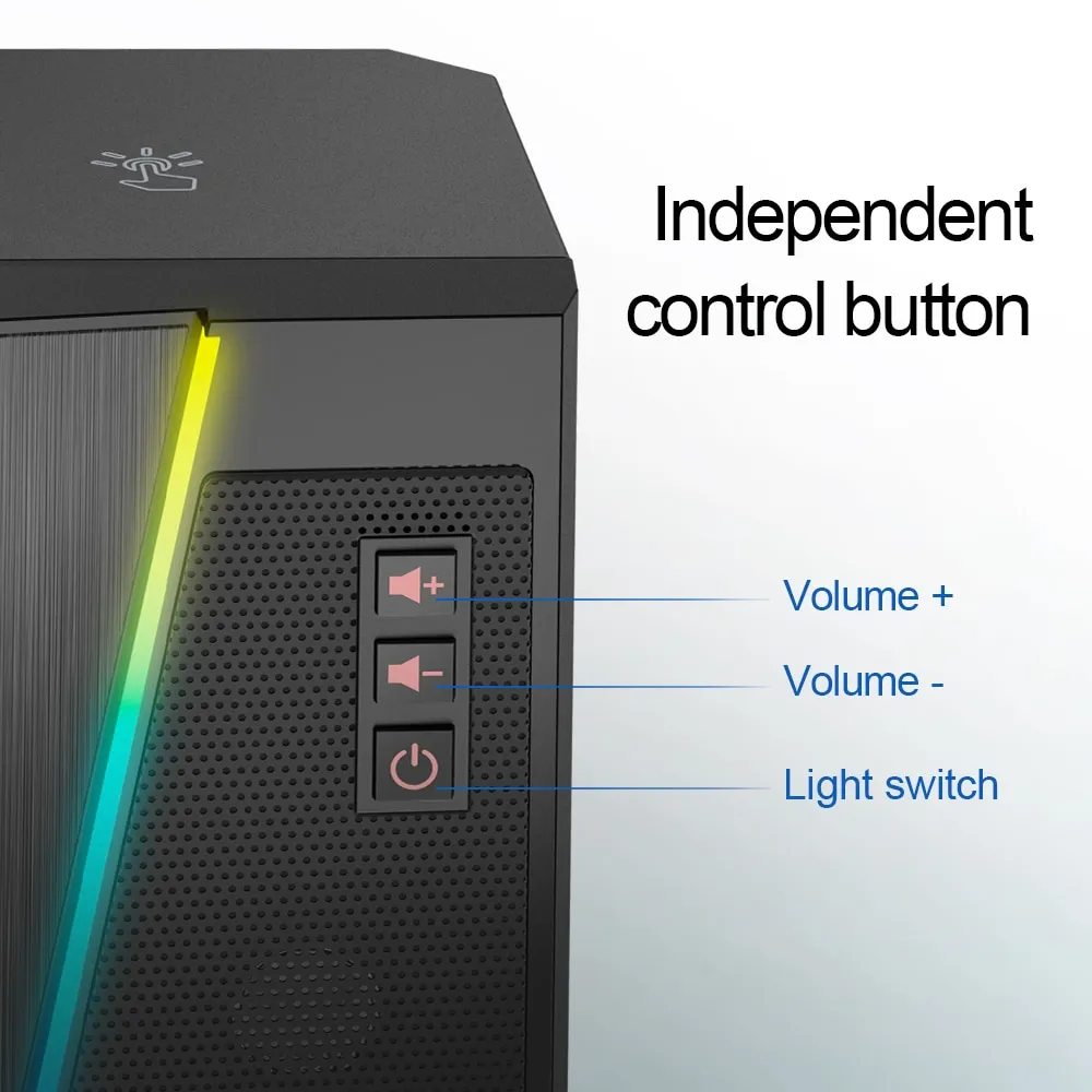 רמקולים למחשב מבית Redragon עם תאורה RGB – תמונה 5