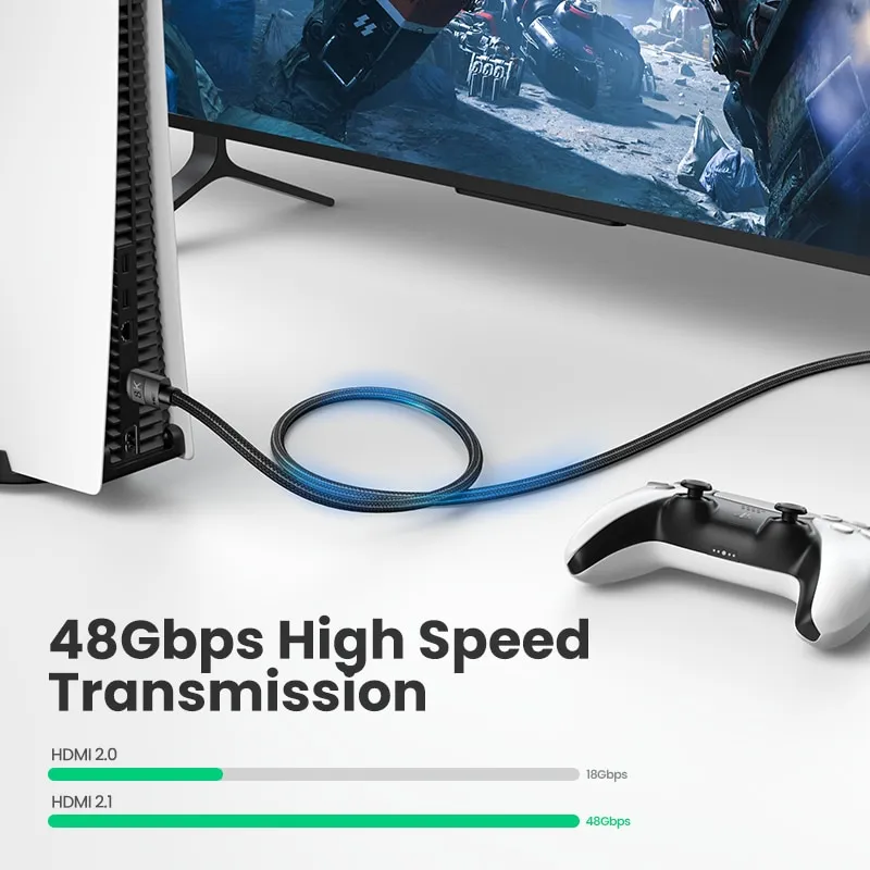 כבל HDMI 2.1 4K120Hz/8K60Hz UHD/3D מבית Ugreen – תמונה 3