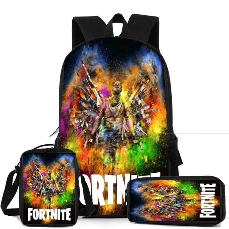 ⁦סט תיקי Fortnite פורטנייט - תיק גב+ תיק אוכל וקלמר!⁩ – תמונה ⁦2⁩