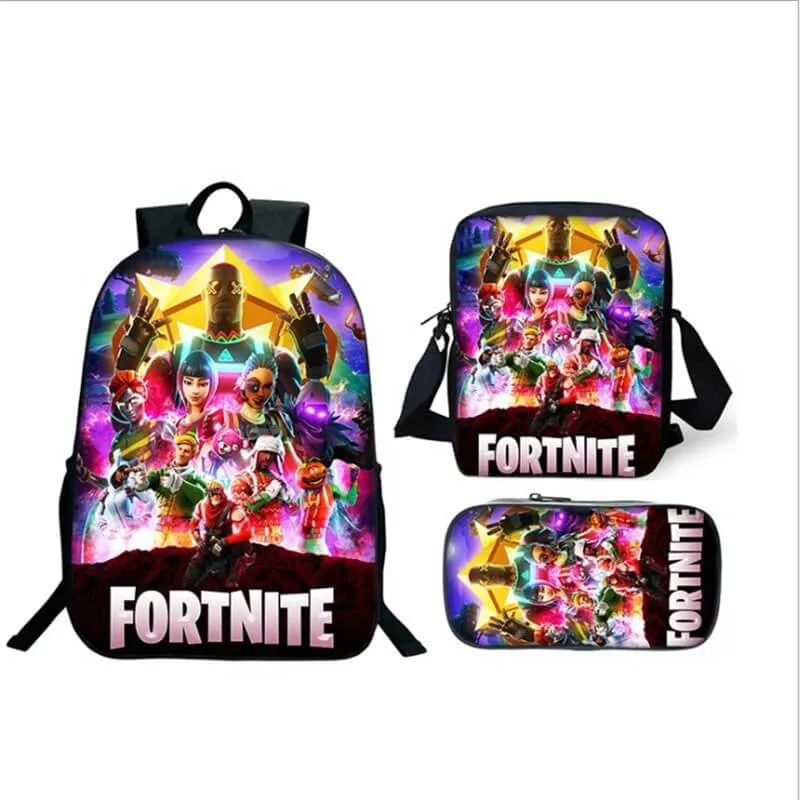 ⁦סט תיקי Fortnite פורטנייט - תיק גב+ תיק אוכל וקלמר!⁩ – תמונה ⁦3⁩