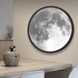 2 ב-1 מראת קיר ההופכת למנורת לילה בצורת ירח!