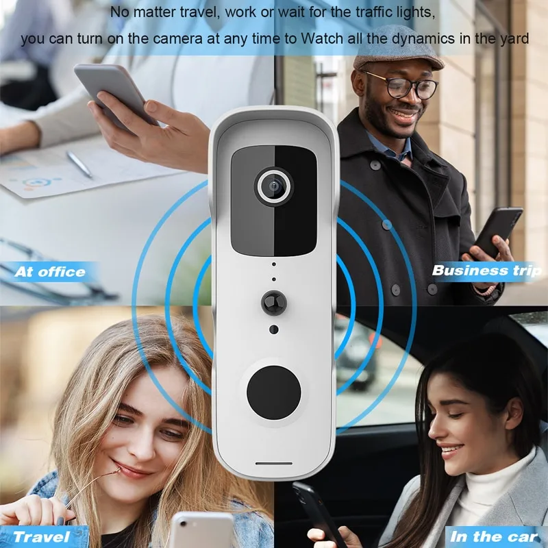 פעמון וידאו חכם 1080p Full HD הנשלט באמצעות הסמארטפון – תמונה 4