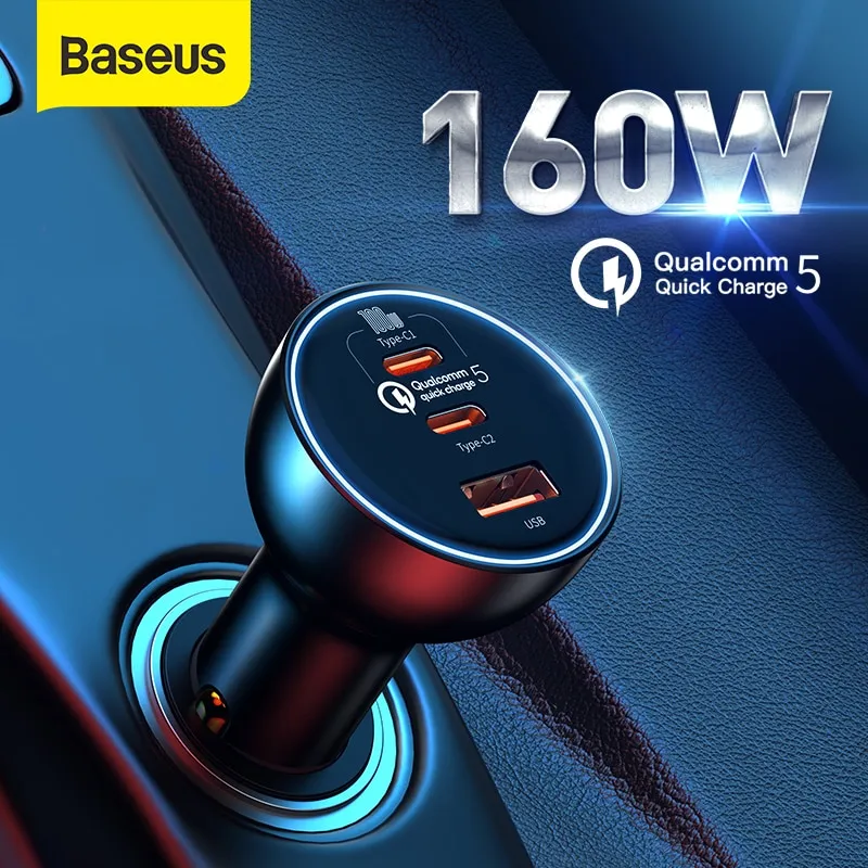 ⁦מטען מהיר במיוחד לרכב מבית Baseus בהספק 160W⁩ – תמונה ⁦2⁩