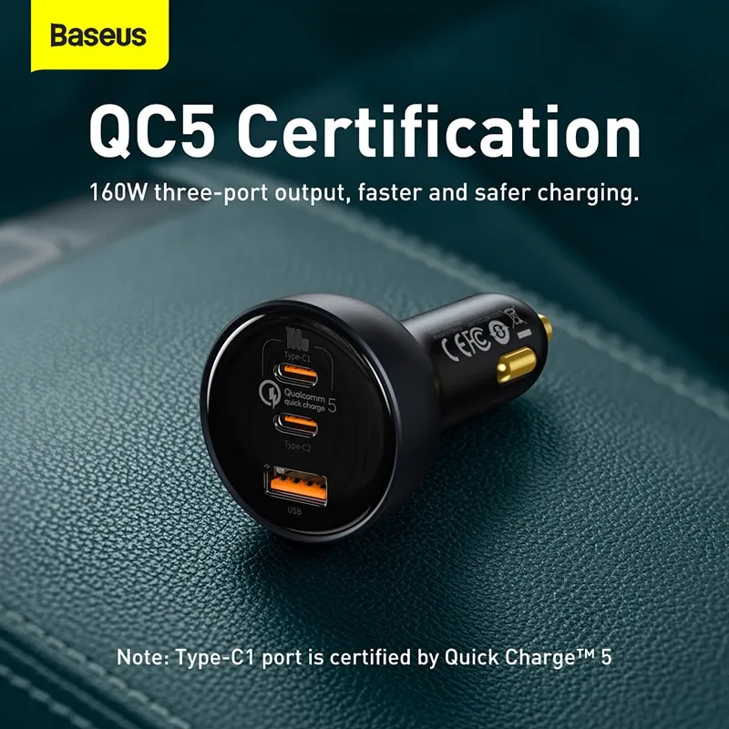 ⁦מטען מהיר במיוחד לרכב מבית Baseus בהספק 160W⁩ – תמונה ⁦3⁩