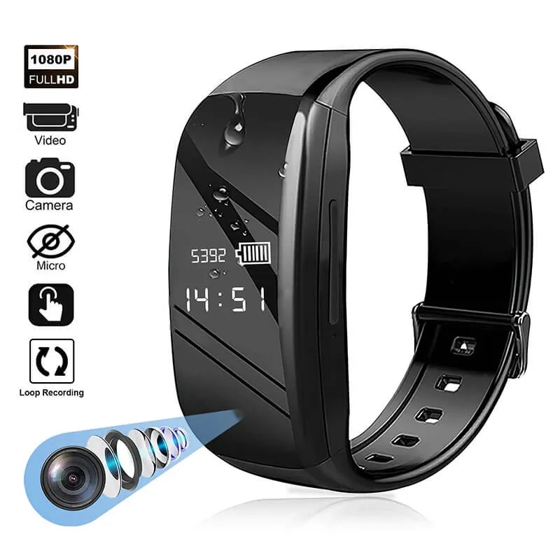 מצלמה נסתרת בצמיד חכם באיכות גבוהה FULL HD 1080P – תמונה 2