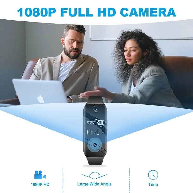 מצלמה נסתרת בצמיד חכם באיכות גבוהה FULL HD 1080P – תמונה 4