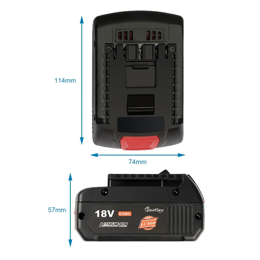 סוללה תואמת בוש Bosch Li-ion 18V 6000mAh – תמונה 6