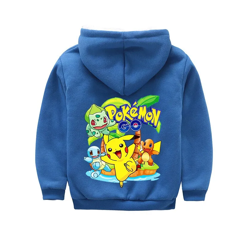 ⁦ג'קט פוטר עם קפוצ'ון ובטנה פרוותית - פוקימון Pokemon⁩ – תמונה ⁦3⁩