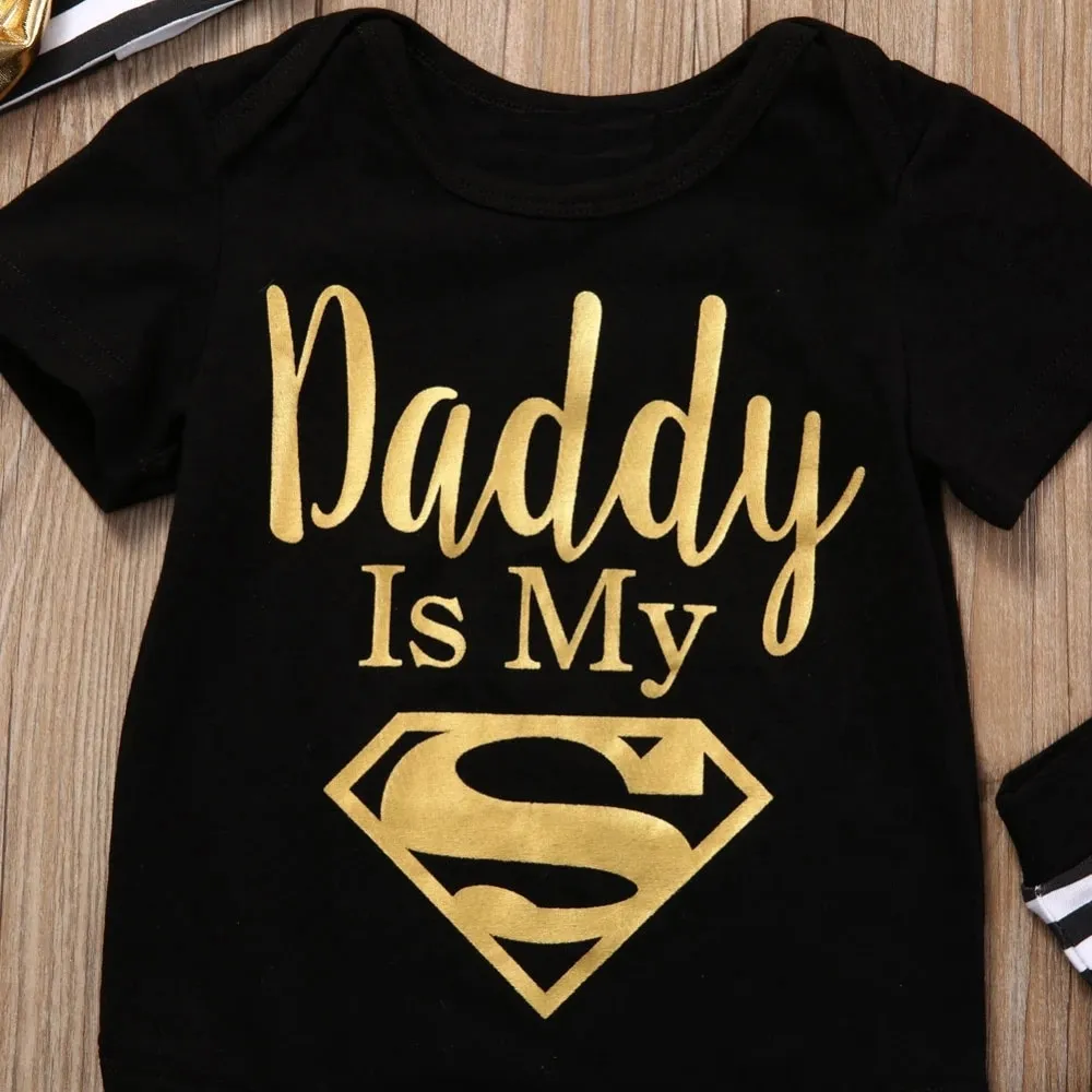 ⁦בגד גוף לתינוקות עם הדפס – Daddy Is My Hero⁩ – תמונה ⁦2⁩