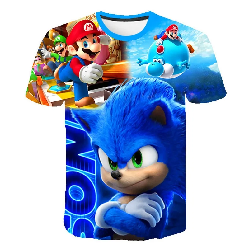 חולצות טי שירט קצרות לילדים – סוניק Sonic