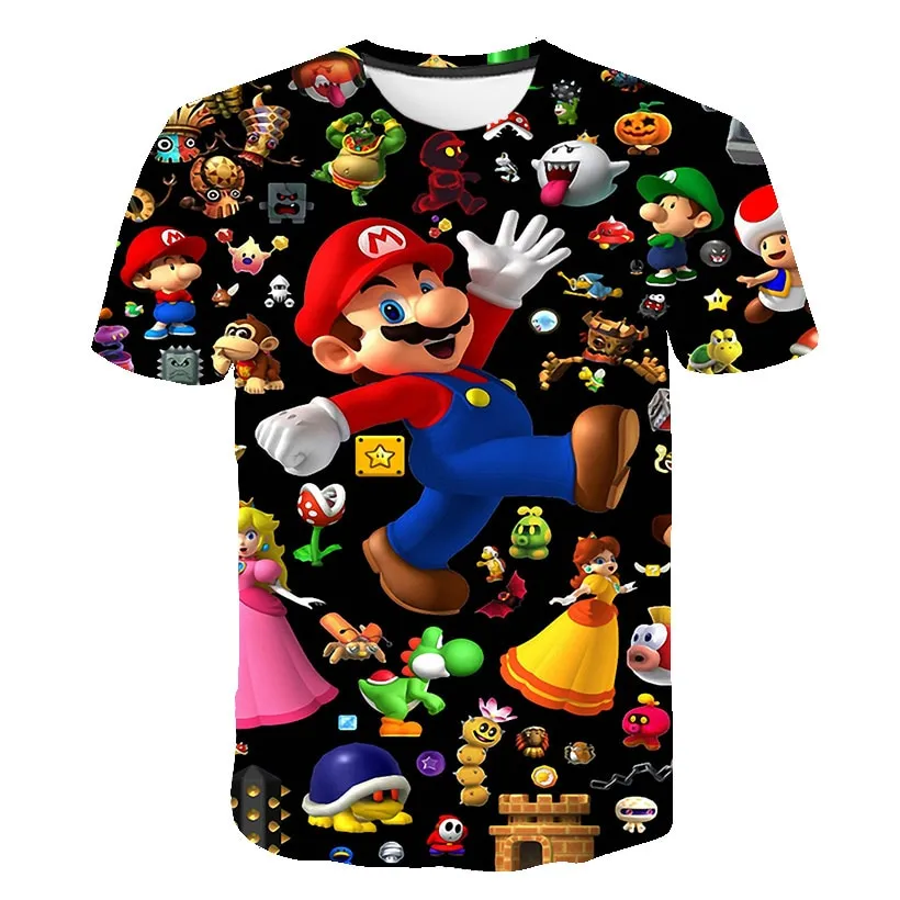 חולצות טי שירט קצרות לילדים – סופר מריו Super Mario