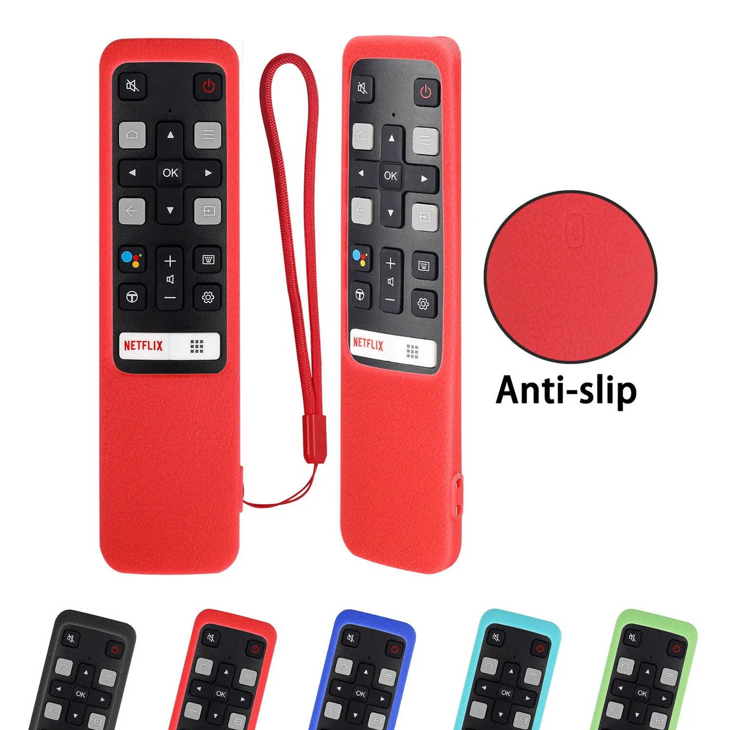 כיסוי מגן סיליקון לשלט TCL דגם RC802V לטלוויזיות 65 P8S 55P8S 55EP680 50P8S 49S6800FS 49S6510FS – תמונה 4