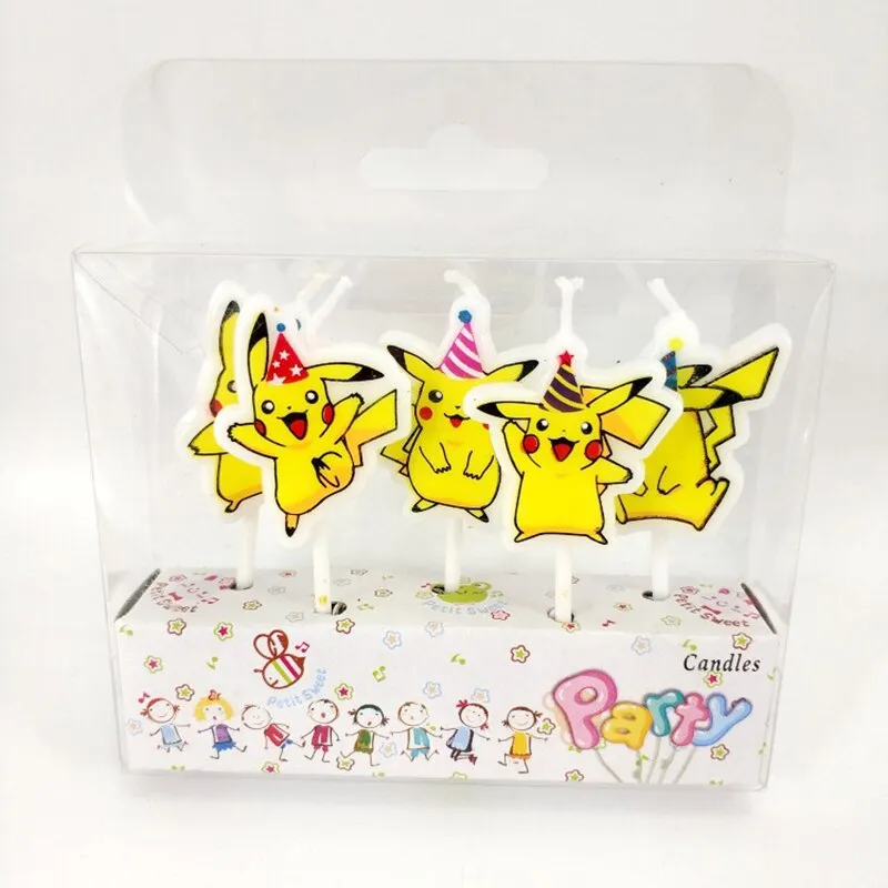 ⁦סט 5 נרות לעוגת יום הולדת של פיקאצ’ו מפוקימון Pokemon!⁩ – תמונה ⁦2⁩