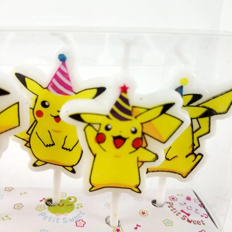 ⁦סט 5 נרות לעוגת יום הולדת של פיקאצ’ו מפוקימון Pokemon!⁩ – תמונה ⁦4⁩