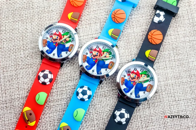 ⁦שעון יד סיליקון לילדים סופר מריו Super Mario⁩ – תמונה ⁦5⁩