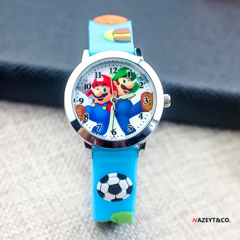 ⁦שעון יד סיליקון לילדים סופר מריו Super Mario⁩ – תמונה ⁦3⁩