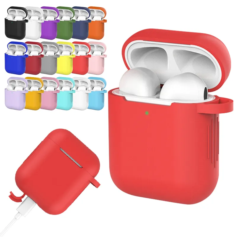 ⁦כיסוי לאיירפודס לאוזניות Apple Airpods 1/2 – מגוון צבעים לבחירה⁩ – תמונה ⁦6⁩
