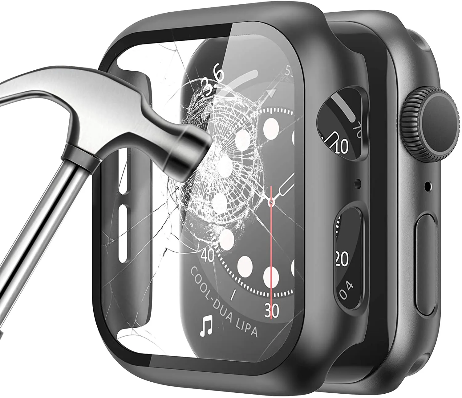 כיסוי + זכוכית מחוסמת לשעון חכם Apple Watch 38mm - מגוון צבעים לבחירה