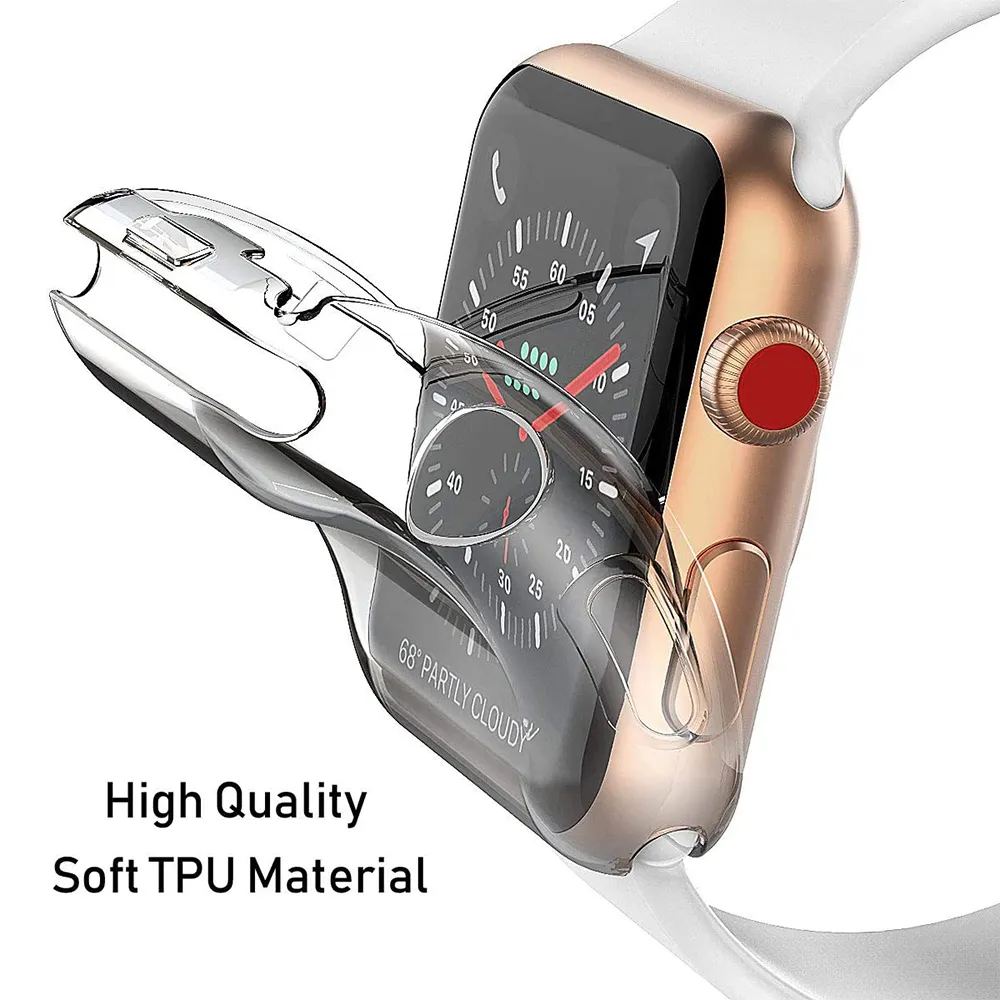 ⁦כיסוי TPU מלא לשעון חכם אפל ווטש Apple Watch 40mm⁩ – תמונה ⁦3⁩