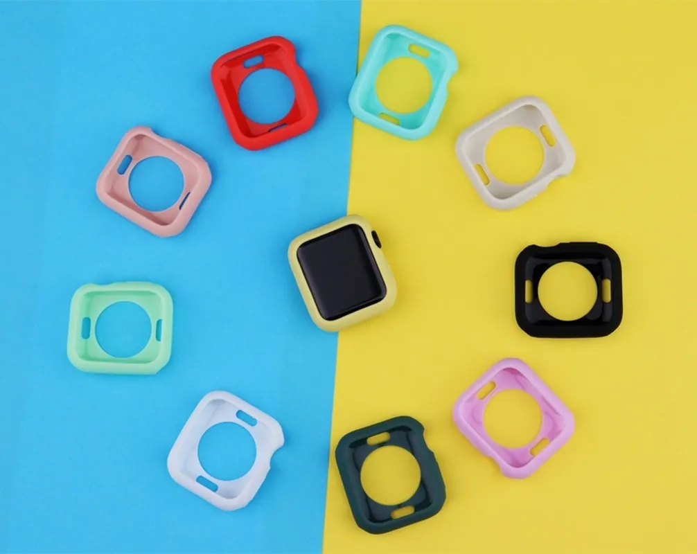⁦כיסוי היקפי מסיליקון עבור שעון חכם אפל ווטש Apple Watch 38mm⁩ – תמונה ⁦4⁩