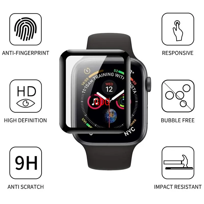 4 מגני מסך זכוכית לשעון אפל Apple Watch 40mm – תמונה 4