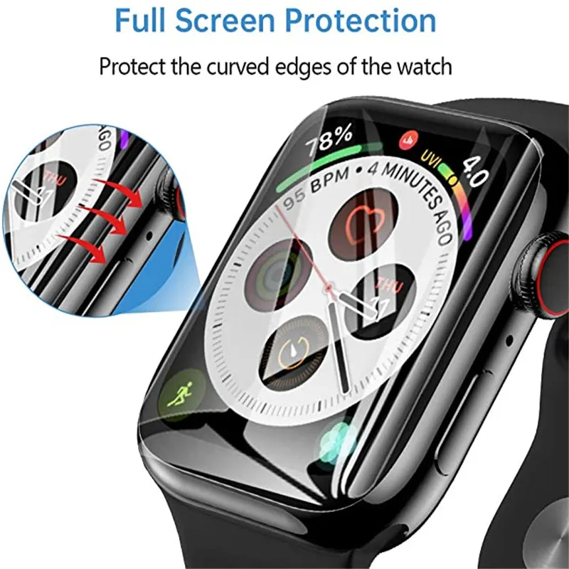 3 מגני מסך סיליקון לשעון אפל Apple Watch 41mm – תמונה 4