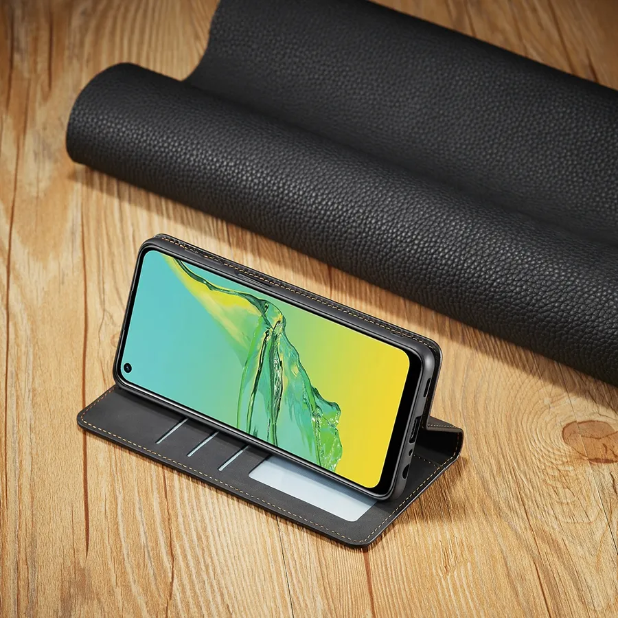 ⁦כיסוי נרתיק עור פרמיום Premium לסמסונג גלקסי Samsung Galaxy A03S A12 A22 A31 A32 A50 A51 A52 A52S A53 A71 A72 S22 Ultra S21 FE S20 FE S10 Plus S9 S8⁩ – תמונה ⁦3⁩