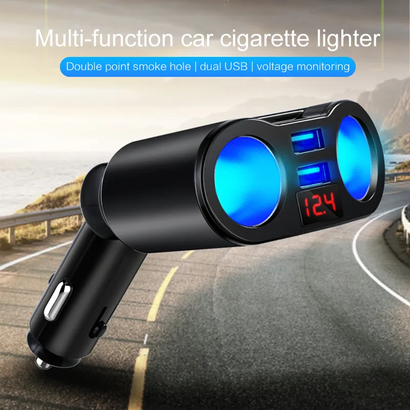 מפצל חיבור מצת מכניסה אחת ל-2 – כולל 2 כניסות USB לרכב טעינה מהירה! – תמונה 2