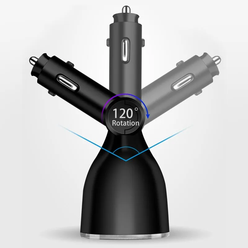 ⁦מפצל 2 שקעים לרכב + 2 כניסות USB לרכב Qualcomm Quick 3.0⁩ – תמונה ⁦7⁩