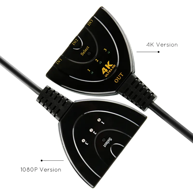 ⁦בורר/מפצל HDMI שלוש כניסות באיכות 4K!⁩ – תמונה ⁦4⁩
