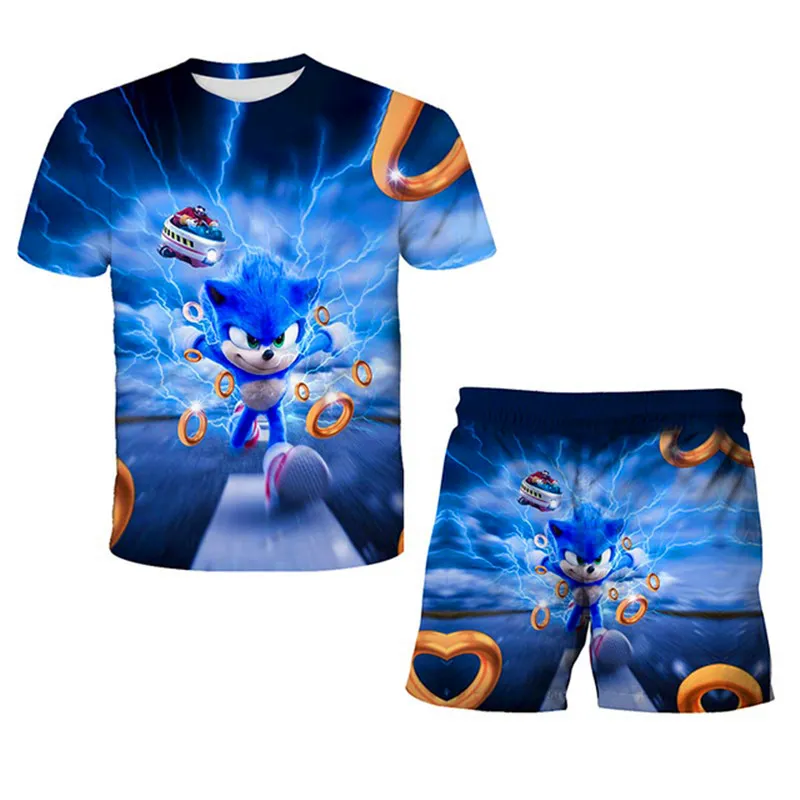 חליפה קצרה עם הדפסים של סוניק Sonic!