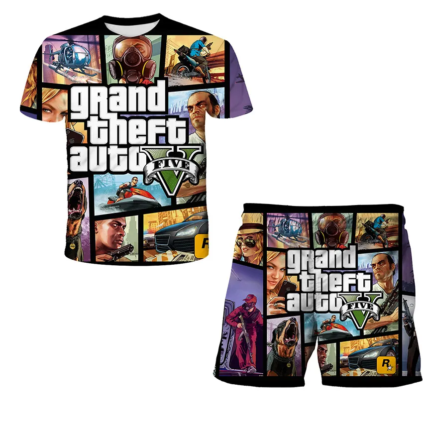 חליפה קצרה עם הדפסים של GTA!