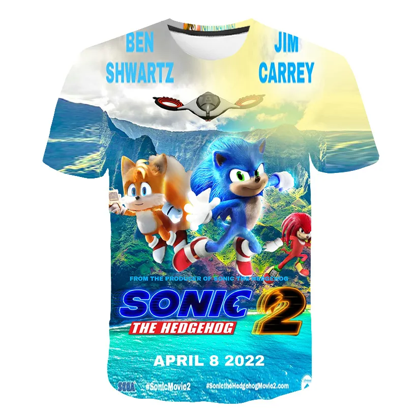 ⁦טי שירט עם הדפס של סוניק 2 Sonic!⁩ – תמונה ⁦5⁩