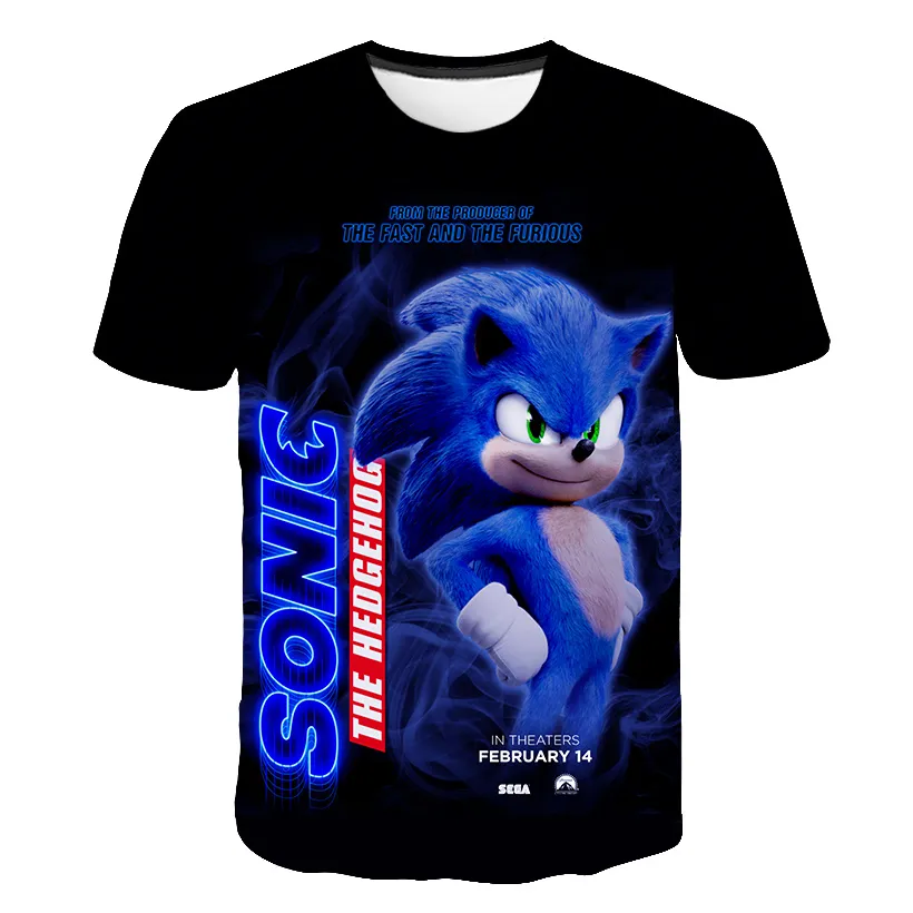 ⁦טי שירט עם הדפס של סוניק 2 Sonic!⁩ – תמונה ⁦3⁩