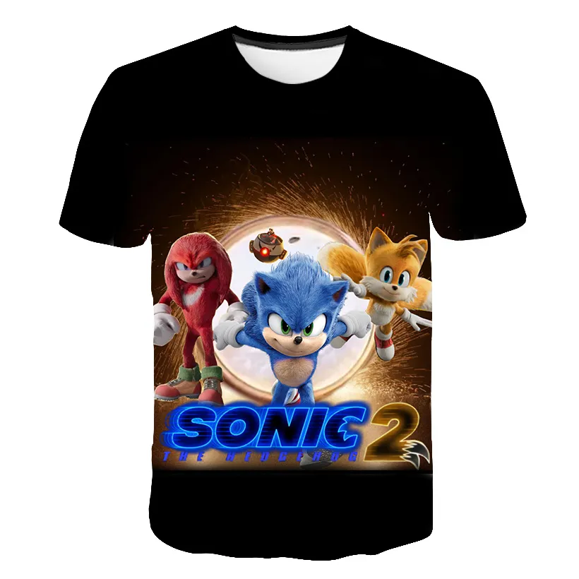 ⁦טי שירט עם הדפס של סוניק 2 Sonic!⁩ – תמונה ⁦4⁩